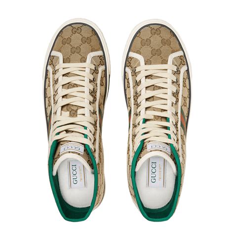 gucci gold tennis shoes|gucci tennis shoes men's.